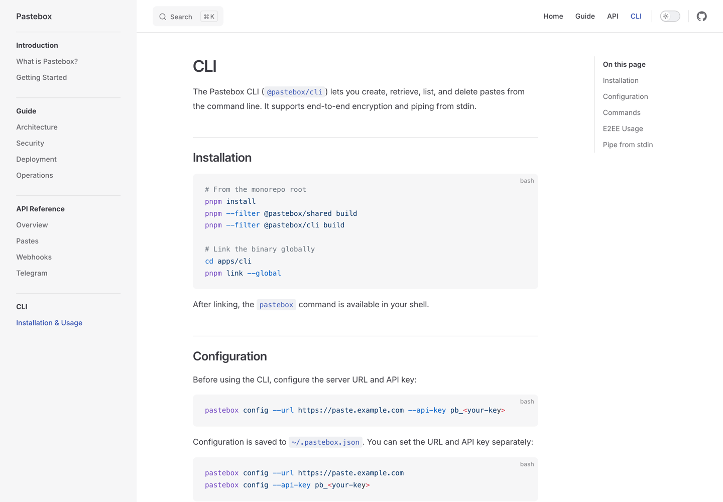 CLI docs